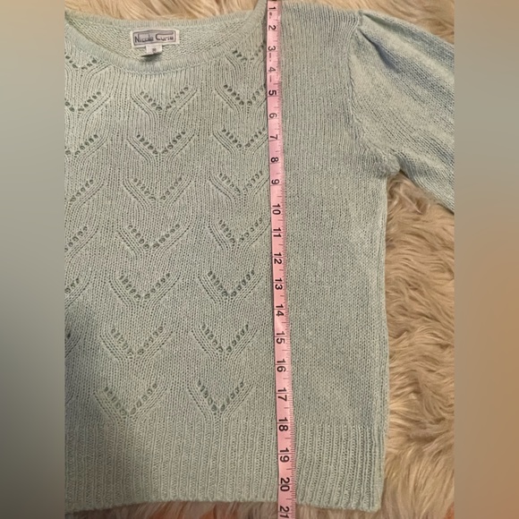 Vintage Silk Angora Blend Puffsleeve Sweater EUC! 🩵 - Picture 5 of 6